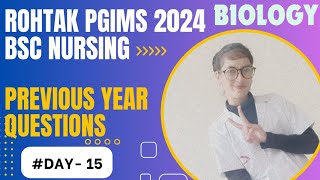 PGIMS Rohtak BSCNURSING 2024 Previous year questions pgimsrohtakbscnursing bscnursing nursing [upl. by Tnecillim]