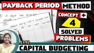 1 Capital Budgeting techniques  Payback Period Method  in Financial Management  by kauserwise® [upl. by Yesor]