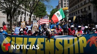 Manifestación en Washington DC por una reforma migratoria  Noticias Telemundo [upl. by Amitie137]