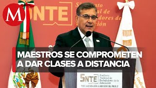 SNTE respalda plan de reanudación de actividades escolares tras coronavirus [upl. by Vada237]