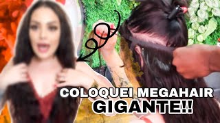 COLOQUEI MEGAHAIR de 65cm e ONDULADO 😱 Método MICRO IMPERMEABLE [upl. by Ramilahs]