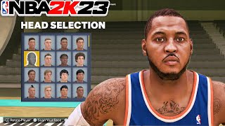 NBA 2K23 CARMELO ANTHONY FACE CREATION BEST FACE CREATION 2K22 [upl. by Alih]