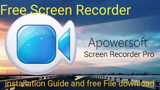 Apowersoft Pro free screen recorder  full access recording [upl. by Legnaesoj]