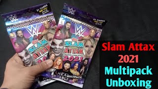 WWE Slam Attax 2021 Multipack Unboxing  Rs99 Pack Unboxing  Topps India  WWE Cards Unboxing [upl. by Kashden628]