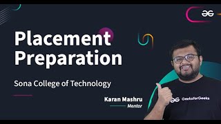 Roadmap to Placement Preparation  Sona College of Technology [upl. by Dnalkrik464]