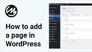 How to add a page in WordPress [upl. by Nolrac]