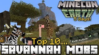 Minecraft  TOP 10 SAVANNAH MOBS  Minecon Vote  MCPE  Xbox  Bedrock  Java [upl. by Diantha]