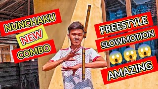 AMAZING NUNCHAKU COMBO FREESTYLE TRICKS AND SLOWMOTION😱 [upl. by Obola992]