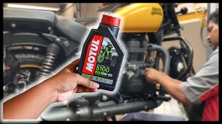 MOTUL 5100 15w 50 premium semisynthetic Engine oil  Best engine oil for Meteor 350 [upl. by Anadal]