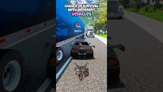 Chance of survival with different vehicles beamng beamngdrive game gameplay gaming beamngcrash [upl. by Duthie]