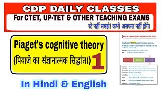 Piagets cognitive theory  all schemas  UPTET2019  CDP Daily Classes [upl. by Lasley]