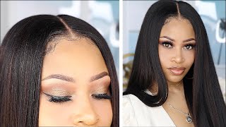 TRULY BEGINNER 5MIN LACE WIG INSTALL no glue [upl. by Silvana]