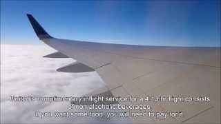 United Boeing 757300 engine start  take off from Chicago OHare with snow  inflight turbulence [upl. by Attegroeg]