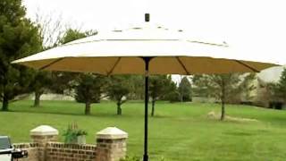 California Umbrella 11 ft Wind Resistant Patio Umbrella  Product Review Video [upl. by Marko]