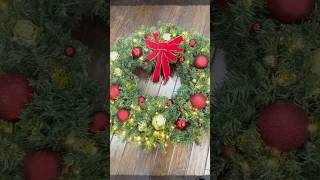 Giant Outdoor Christmas Wreath christmaswreath wreath christmasdecor crafts christmascraftsdiy [upl. by Ahkeber]