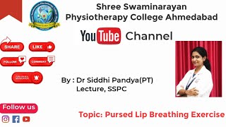 Pursed Lip Breathing  Dr Siddhi Pandya [upl. by Swisher]