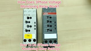 3 Phase RMS Monitoring relay  Phase sequence relay  How relay work  Hindi ABBCMPVS41S [upl. by Kynthia]