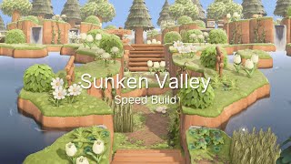 The Sunken Valley  Speed Build   Animal Crossing New Horizons [upl. by Gall]