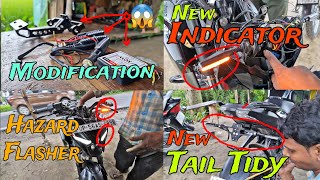 Indicator hazard flasher and Tail Tidy for any bikes  Full modification  16 patterns [upl. by Lib221]