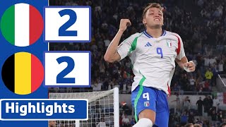 ITALY VS BELGIUM  2 2   HIGHLIGHTS  UEFA NATIONS LEAGUE [upl. by Peppel]