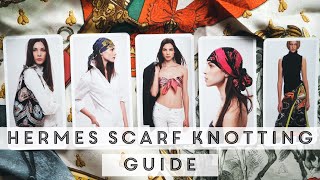 Hermes scarf knotting cards  how to wear your Hermes scarf  easy tutorials [upl. by Bang690]