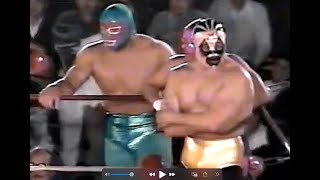 Mil Mascaras Dos Caras amp Villano III vs Canek Kokina amp Fatu  Toreo de Cuatro Caminos UWA 60 Fps [upl. by Tranquada908]