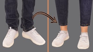 2 best ways how to hem jeans while keeping the original hem [upl. by Annoval]