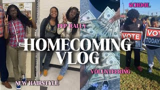 HOMECOMING VLOG⭐️ spirit week school  volunteering and etc [upl. by Yenruogis]