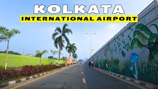 Kolkata International Airport India  Kolkata Drive 4k [upl. by Schulein]