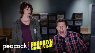 Brooklyn NineNine  FUNNIEST INTRO SCENE EVER  suspects sing Backstreet Boys song  S05E17 [upl. by Holcman]