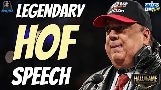 Paul Heyman Delivers an AllTime Great WWE Hall of Fame Speech [upl. by Ddat]