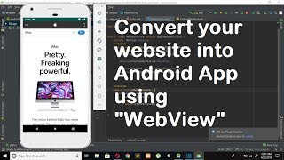 Use WebView to Convert any website into Android App  Android studio tutorial [upl. by Isman]