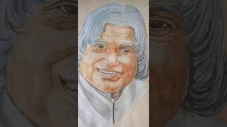 DrAPJ Abdul Kalam Watercolour Portrait Painting shorts motivation youtubeshorts ytshorts [upl. by Jule144]