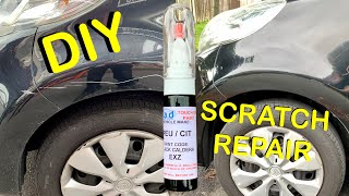 Car Scratch Repair DIY  How to Touch Up Paint Black Car CityBugC1107Aygo AMAZING RESULTS [upl. by Sola890]