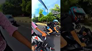 MT15 VS R15 Girl and boy drag race in city mt15 r15 reaction [upl. by Yeldud]