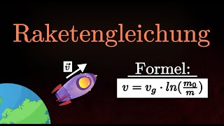 Raketengleichung  Herleitung Beispiel Impulserhaltung Physik [upl. by Eillen]