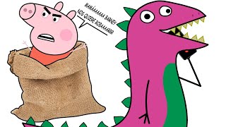 BARNEY SE QUIERE ROBAR A PEPPA PIGMEME [upl. by Joed]