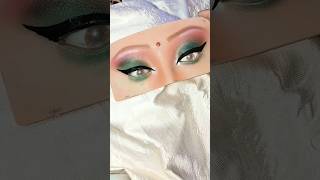 Green Smokey Eye Makeup Tutorial  Bold Eyeliner Look 📸 youtube makeup trending [upl. by Atidnan]