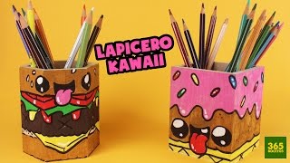 LAPICEROS DECORADOS KAWAII  Organizador de escritorio decorado con marcadores [upl. by Ahel637]