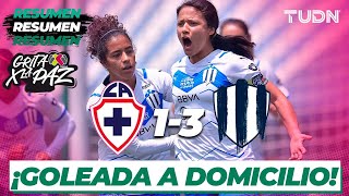 Resumen y goles  Cruz Azul 13 Rayadas  Grita México Femenil C22 J15  TUDN [upl. by Nrevel]