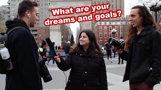 Interviewing The Streets Of New York Dreams and Goals Edition [upl. by Tatianna]