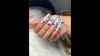 Uñas blanco lechoso nails unas nailart [upl. by Cristabel]