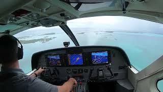 Landing after the rain Staniel Cay Bahamas MYESTYM [upl. by Enihpled612]