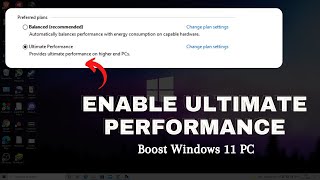 How to Enable Ultimate Performance Mode in Windows 🔋💻  Boost Your PC Speed [upl. by Neret]