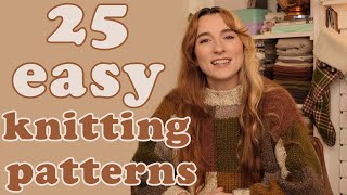 25 easy amp beginner knitting patterns  10 FREE 🧶 [upl. by Duahsar]