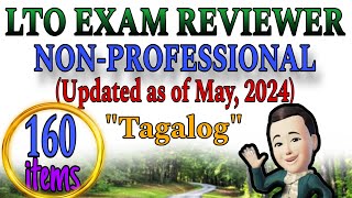 LTO EXAM REVIEWER 2024 FOR NONPROFESSIONAL TAGALOG UPDATED AS OF MAY 2024 [upl. by Lerraf]