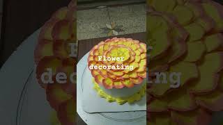 Whipped cream flower decorating ❤️ cakeshorts trending videoJUSTBAKEDBAKERY [upl. by Attolrac563]