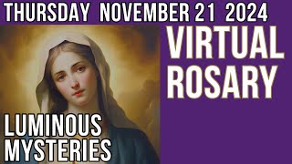 VIRTUAL FOLLOW ALONG VISUAL ROSARY for THURSDAY NOVEMBER 21 2024  WAVES OF BLESSINGS [upl. by Alvira]