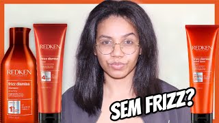 Redken FRIZZ DISMISS  Testei a linha ANTI FRIZZ da Redken [upl. by Dranreb]