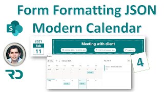 SharePoint Modern Calendar with Form Formatting JSON [upl. by Ecinerev718]